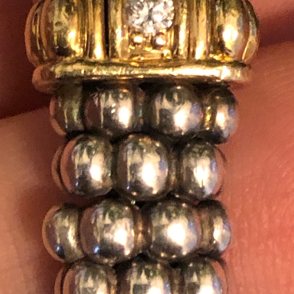 Lagos White topaz and diamond gold bracelet - Picture 5 of 8